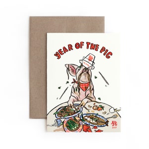Year of the Pig Greeting Card / Chinese New Year / Made in Hawaii