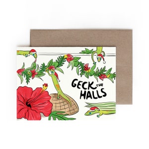 Geck the Halls Holiday Card / Christmas / Made in Hawaii