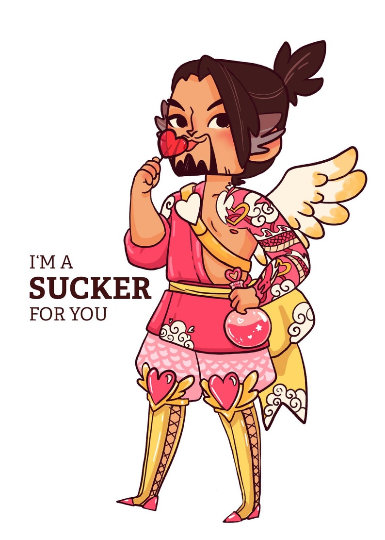 I/'m a Sucker for You Hanzo Valentines day card