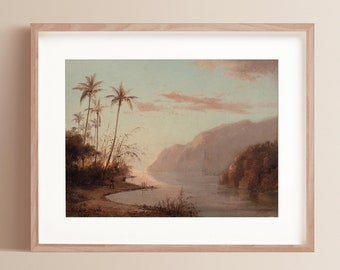 Un ruisseau à St. Thomas | Camille Pissarro | | paysager | d’art mural imprimable | d’art mural vintage Décoration intérieure | | du 19ème siècle Téléchargement numérique