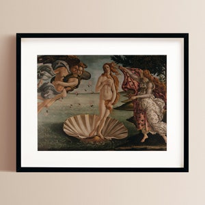 The Birth of Venus Print | Sandro Botticelli | Museum Printable Wall Art | Famous Art | Italian Painting | Renaissance | Digital Download