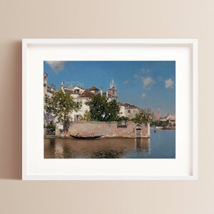Giardino del Palazzo Vendramin Print | Martin Rico | Museum Printable Wall Art | Vintage Wall Art | Italian Art | Sea Art | Digital Download
