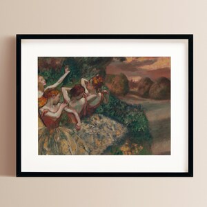 Cuatro bailarines / Edgar Degas / Impresión de arte del museo / Arte de pared imprimible / Arte de pared vintage / Arte de bailarina / Siglo XIX / Descarga digital