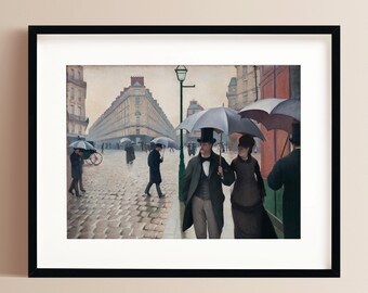 Paris Street | Gustave Caillebotte | Museum Printable Wall Art | Vintage Wall Art | Famous Art | French Painting | Paris | Digital Download