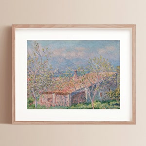 Gardener&#39;s House at Antibes | Claude Monet | Museum Printable Wall Art | Famous Art | Vintage Wall Art | Monet Art Print | Digital Download
