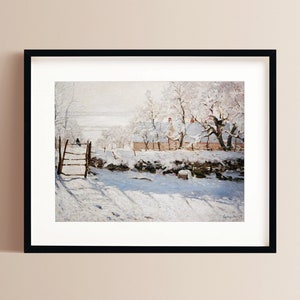 The Magpie | Claude Monet | Museum Printable Wall Art | Snow Art | Vintage Wall Art | Vintage Christmas | Monet Art Print | Digital Download