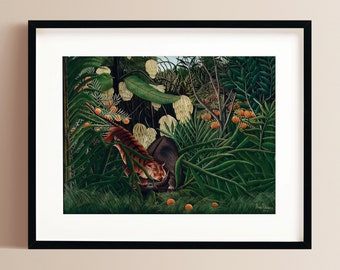 The Tiger | Henri Rousseau | Museum Printable Wall Art | Art Poster | Vintage Art | Famous Art | Jungle Print | Tiger Art | Digital Download