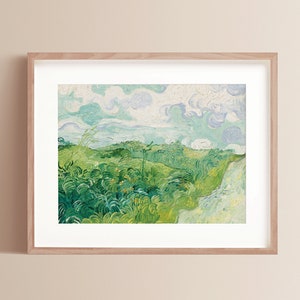 Green Wheat Fields | Vincent van Gogh | Museum Printable Wall Art | Van Gogh | Vintage Art | Famous Art | 19th Century | Digital Download
