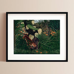The Tiger | Henri Rousseau | Museum Printable Wall Art | Art Poster | Vintage Art | Famous Art | Jungle Print | Tiger Art | Digital Download