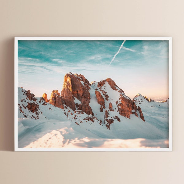 Alps Print | Printable Wall Art | Photography | Snow Art | Mountain | Blue Art | Print at Home | Poster | Photograph | Digital Download