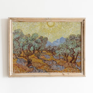 Olive Trees Print | Printable Wall Art | Vincent van Gogh | Van Gogh Poster | Vintage Art | Famous Art | van Gogh Art | Digital Download