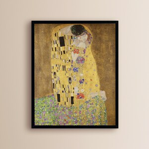 Der Kuss | Gustav Klimt | Museum Druckbare Wandkunst | Vintage Wandkunst | Berühmte Kunst | Klimt Kunst | Druckbare Wandkunst | Digitaler Download
