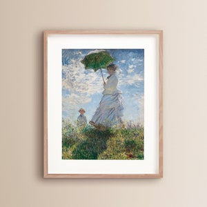 Woman with a Parasol | Claude Monet | Museum Printable Wall Art | Vintage Wall Art | Famous Art Print | 19th Century | Digital Download