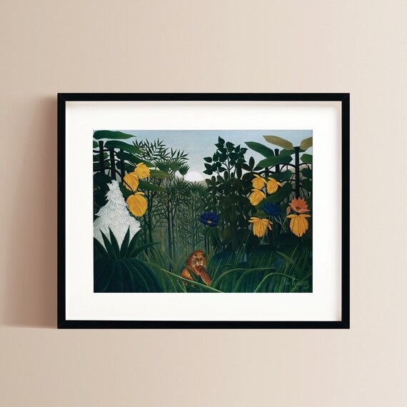 The Lion Henri Rousseau Museum Printable Wall Art Art - Etsy