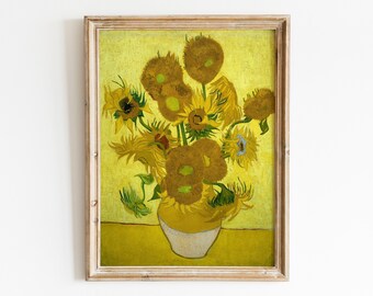 Van Gogh Sonnenblumen Druck | Druckbare Wandkunst | Vincent van Gogh | Druckbare Kunst | Van Gogh Poster | Blumen | Van Gogh | Digitaler Download