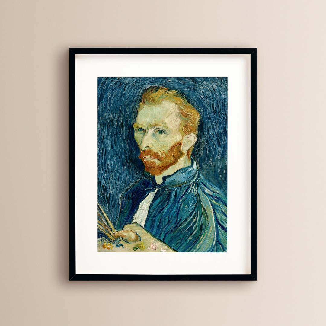 フィンセント・ファン・ゴッホ 自画像（油彩・手描きレプリカ）額付き
