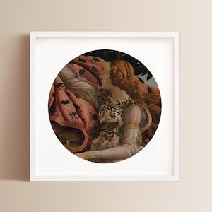 The Birth of Venus Print | Minimalist | Printable Wall Art | Modern Print | Famous Art | Italian Painting | Square Art | Instant download