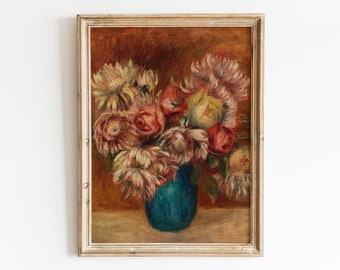 オーギュスト・ルノワール作「花瓶の花」1866年頃 キャンバスに油絵