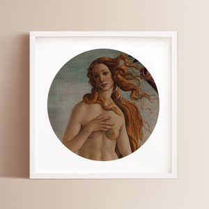 The Birth of Venus Print | Minimalist | Printable Wall Art | Modern Print | Famous Art | Italian Painting | Renaissance | Instant download