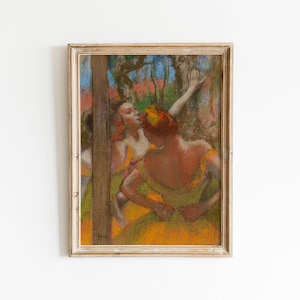 Impresión de bailarines / Arte de pared imprimible / Edgar Degas / Impresión de arte del museo / Arte de pared vintage / Arte de bailarina / Siglo XIX / Descarga digital