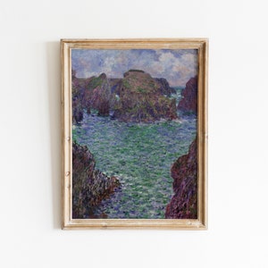 Port-Goulphar Print | Claude Monet | Printable Wall Art | Vintage Wall Art | Seascape | Monet Poster | Monet Art Print | Digital Download
