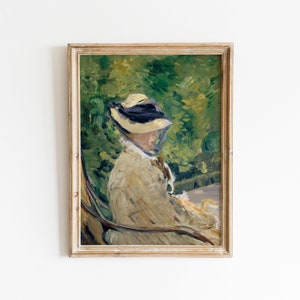 Madame Manet Print | Printable Wall Art | Edouard Manet | Vintage French Wall Decor | Paris | Impressionist | Digital Download