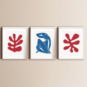 3 Digital Matisse Prints | Modern Wall Art | Instant Download | Abstract Minimalist Decor for Your Home | Printable Art Set