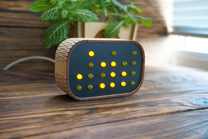 Binary Clock Led Clock Modern Desk Clock Usb Clock Etsy