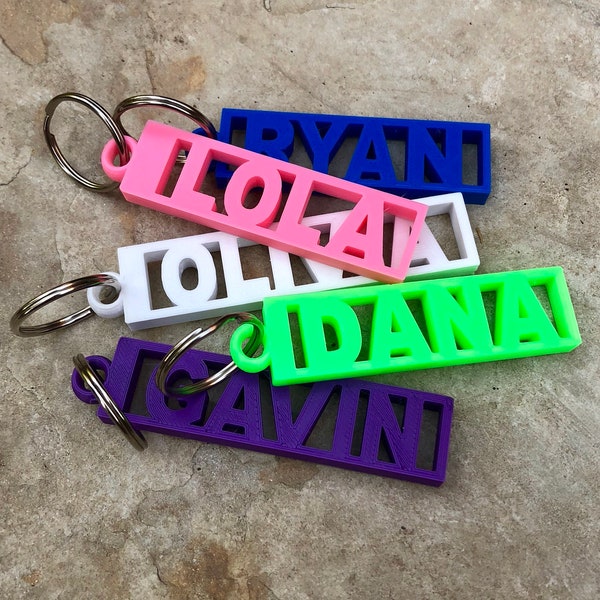 Custom Name Keychain Etsy