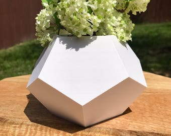 Pentagon Geo Succulent Planter 3D Printed; Minimalist Planter; Air Planter; Unique Planter