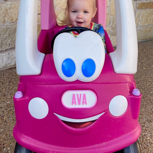 Front Little Tikes License Plate; Cozy Coupe License Plate for Front; Little Tikes Custom License Plate (Front)