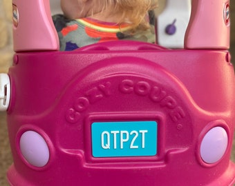 QTP2T Little Tikes Kennzeichen; Gemütliches Coupe-Kennzeichen; Little Tikes Custom Kennzeichen