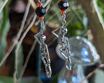 Orecchini scheletro pendenti di Halloween