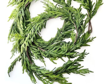 15 Foot Norfolk Pine Garland. Natural Touch Christmas Garland. Christmas Garland for Mantel. Outdoor Christmas Garland. Greenery Garland