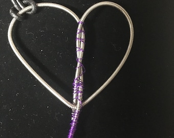 Guitar String Heart Necklaces - by G's Strings