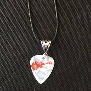 Guitar Pick Autograph Necklaces - Elvis, Beatles, Monkees, Def Leppard, Police, Wham, Adam Ant