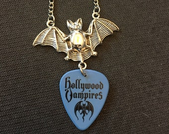 Hollywood Vampires Guitar Pick Necklaces - Alice Cooper, Johnny Depp, Joe Perry