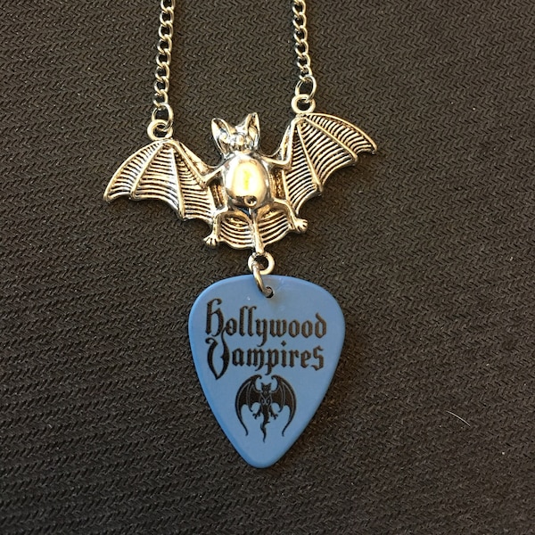 Hollywood Vampires Guitar Pick Necklaces - Alice Cooper, Johnny Depp, Joe Perry