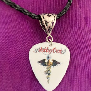 Guitar Pick Autograph Necklaces - Motley Crue, Bob Marley, Tom Petty, Roy Orbison, Nirvana