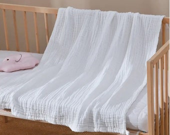 Manta suave de lino y algodón para guardería, toalla para bebé, manta para ducha