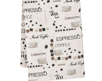 Handmade Linen Cotton Coffee Tea Towel Kitchen Towel Dish Towel.