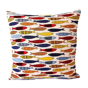 Handmade Decorative Sardines Cushion Cover.