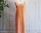 Linen Cross Back Apron: Japanese Style Artist Smock, Size S-XXL