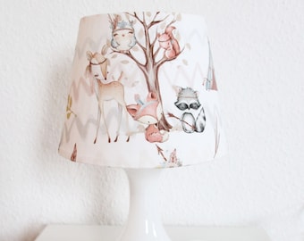 Unieke tafellamp, bedlamp "Mini hert en vrienden"