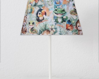 Lampada da tavolo unica, lampada da comodino "Jungle Party", lampada per cameretta dei bambini