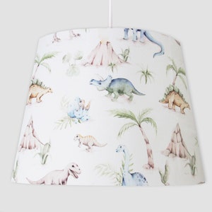 Lampada a sospensione unica paralume plafoniera &quot;T-Rex and friends&quot; conica