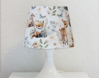Unikat Tischlampe Nachttischlampe "Mini-Babywaldtiere"
