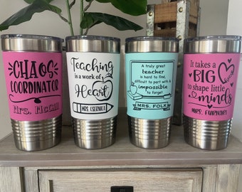 Custom Teacher Coffee Tumbler, Coffee Mug, Gift for Teacher, Principal, School Counselor, Guidance Counselor, Personalized Teacher Gift