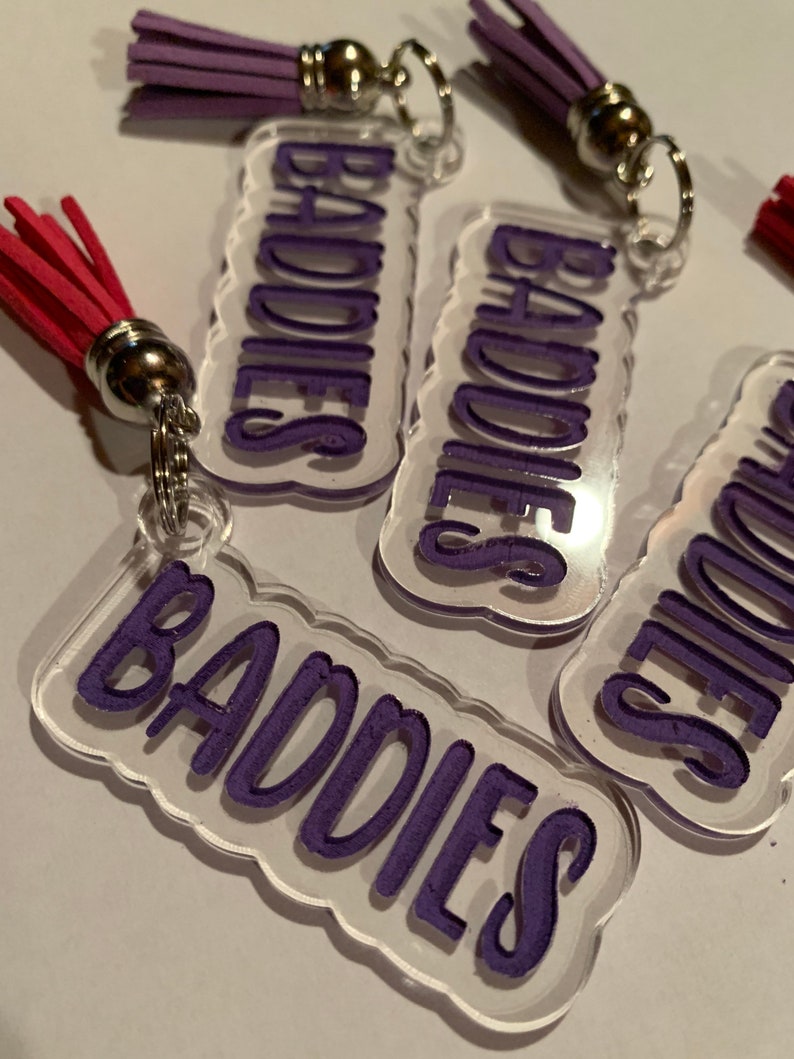 Custom Name Keychain With Tassel Personalized Tassel Etsy