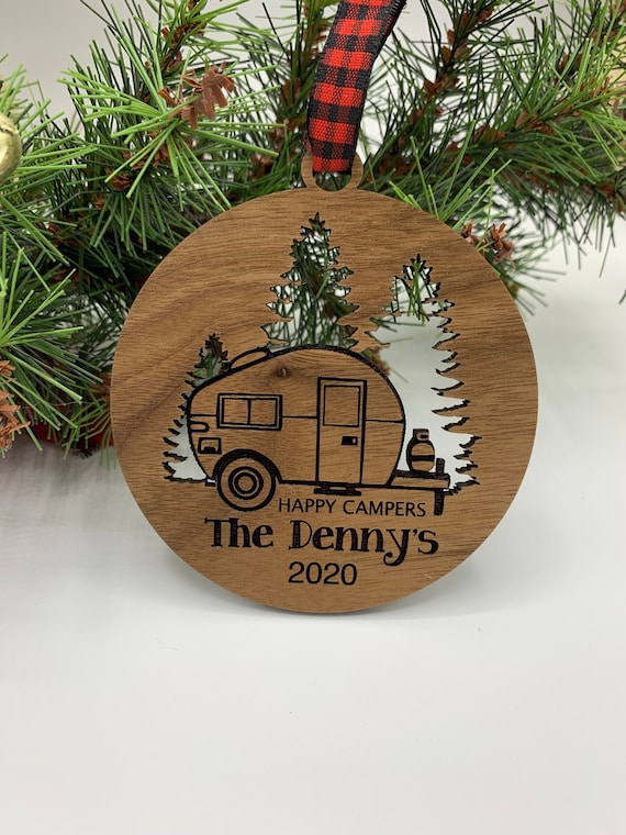 Happy Camper Ornament. Personalized Camping Ornament. Gift for | Etsy